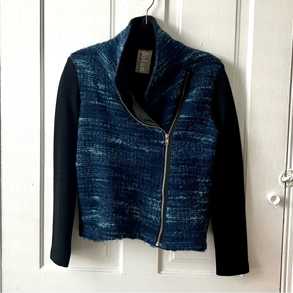 Anthropologie Dolan Moto Style Knit Sweater Jacket